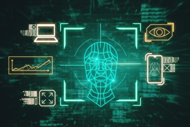 A graphic representation of AI and machine learning algorithms at work in a social commerce setting. The image could show data points connecting users to products, with AI symbols overlayed to indicate the process of personalization, recommendation, and automated customer service.
